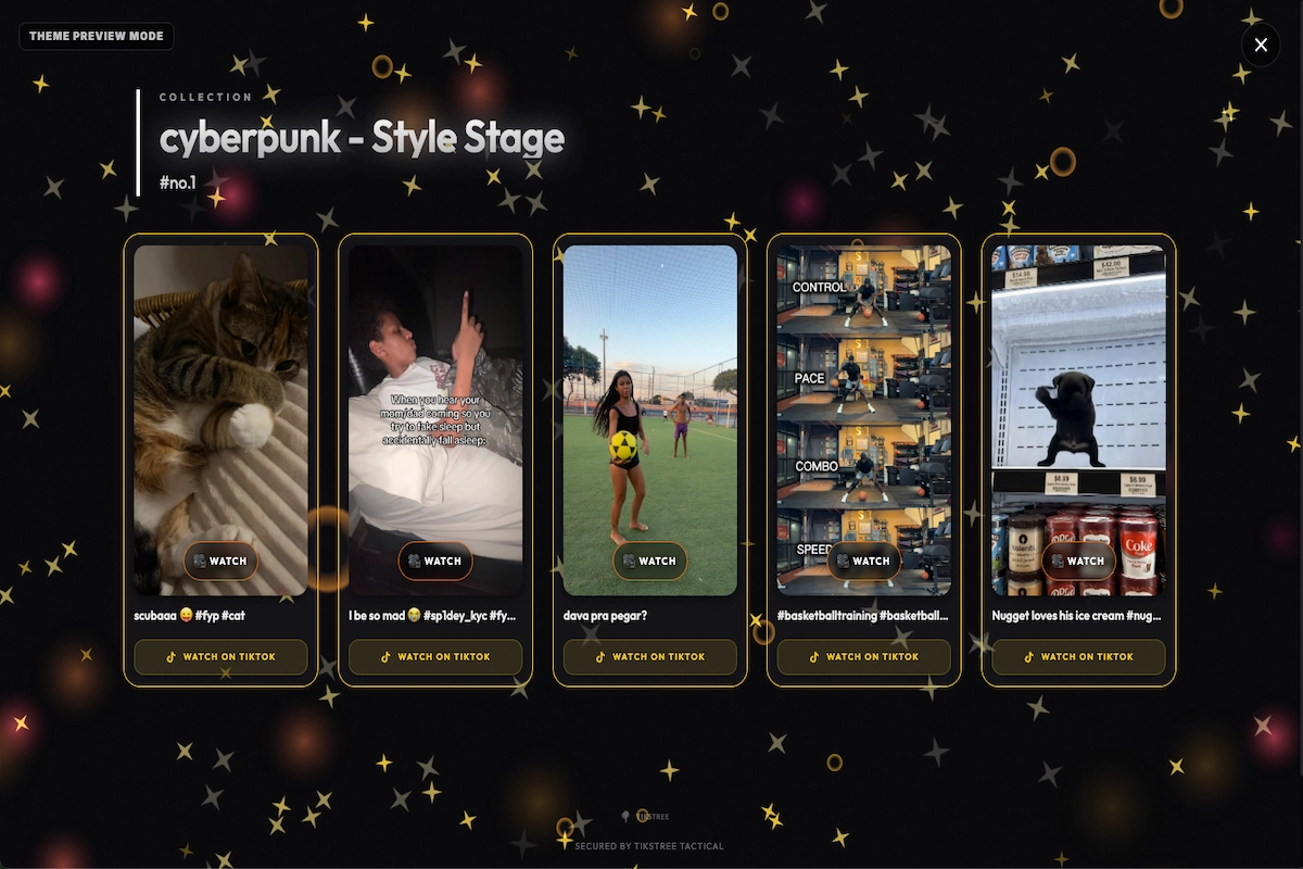 CYBER theme preview