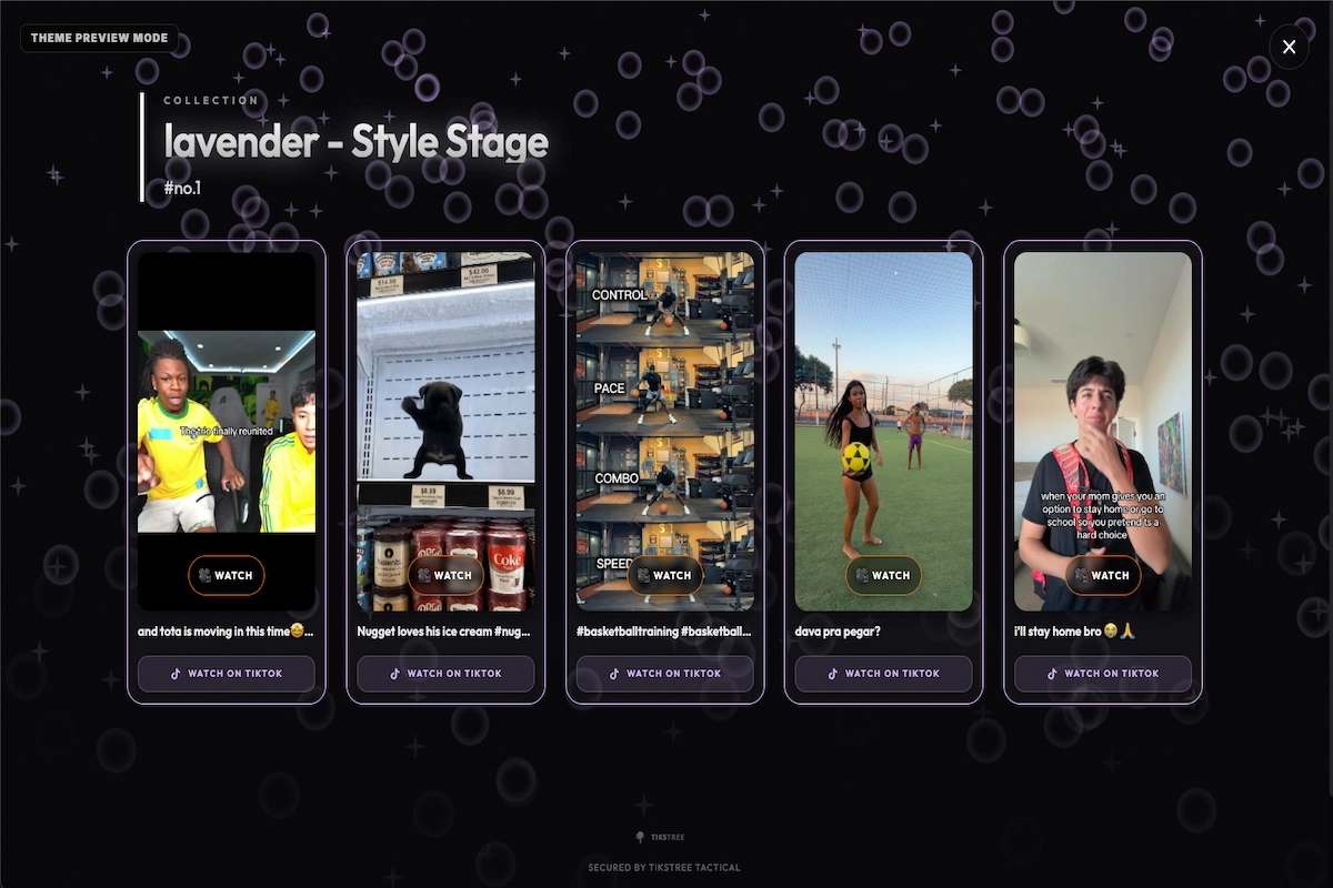 Lavender theme preview