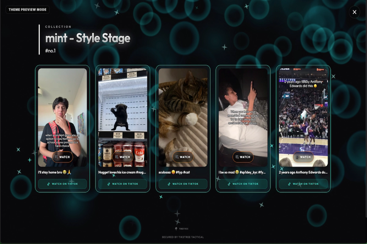 Mint theme preview